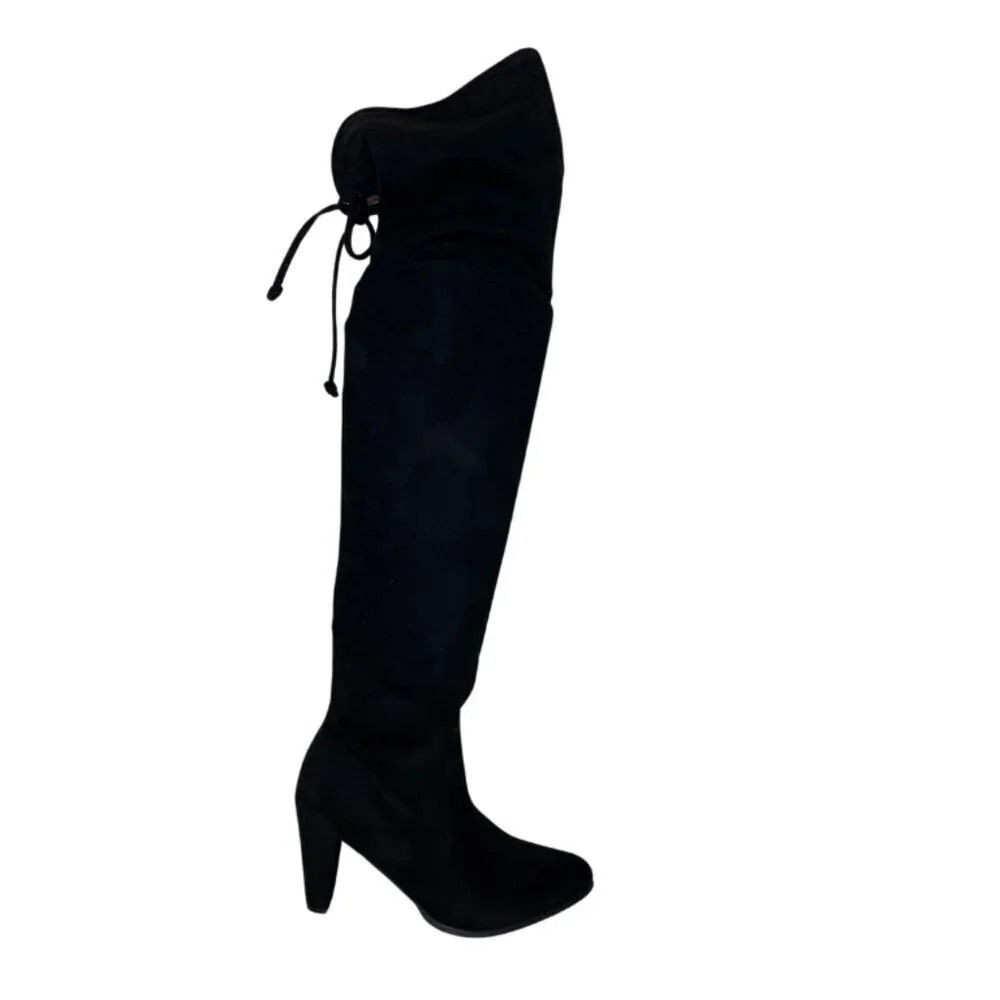 C&M Women's Over-The-Knee Faux Suede Block Heel Dress Boots Witchy Size 10